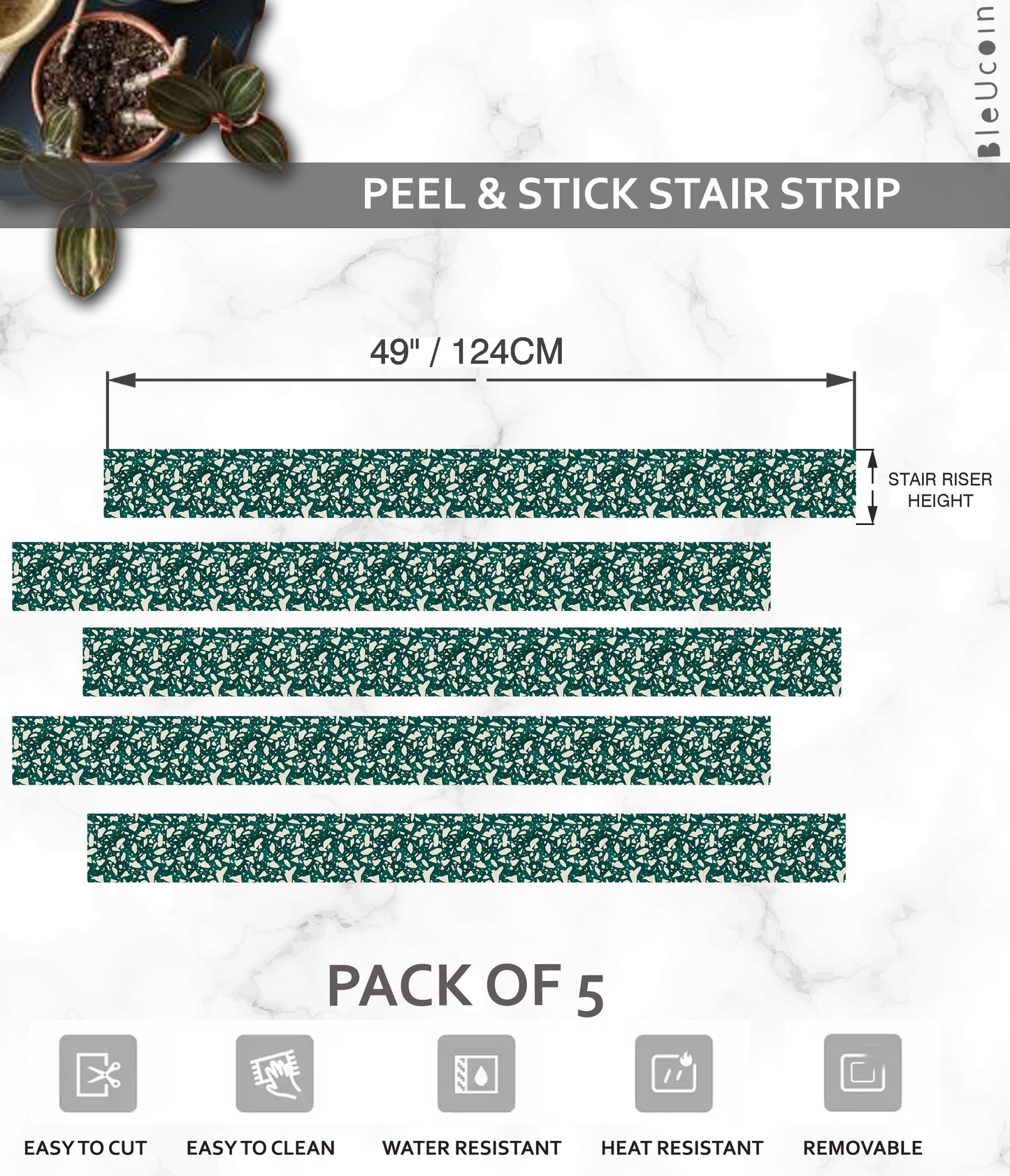 Terrazzo Fern Peel and Stair Strips
