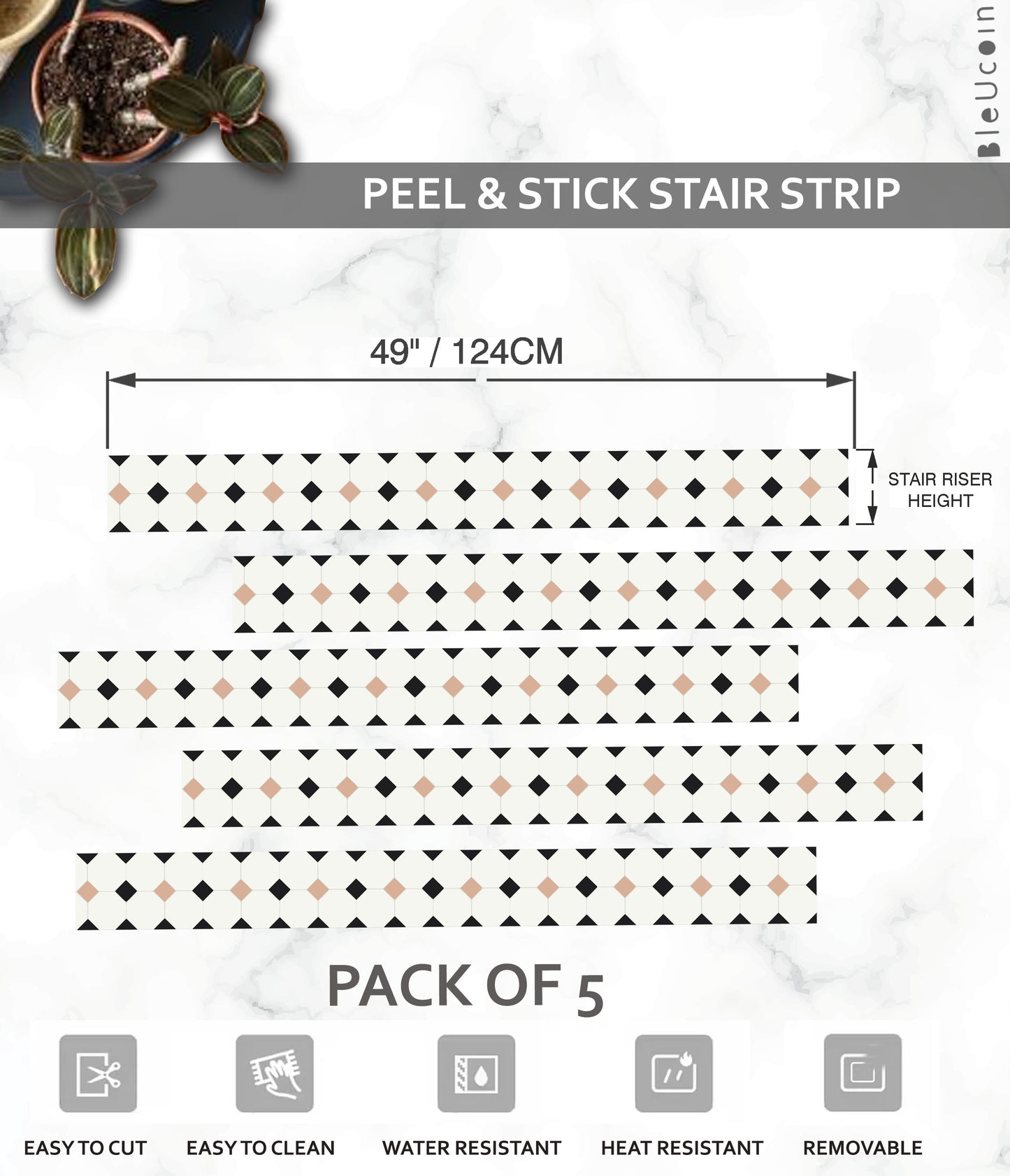 Warsaw Peach Stair Strips