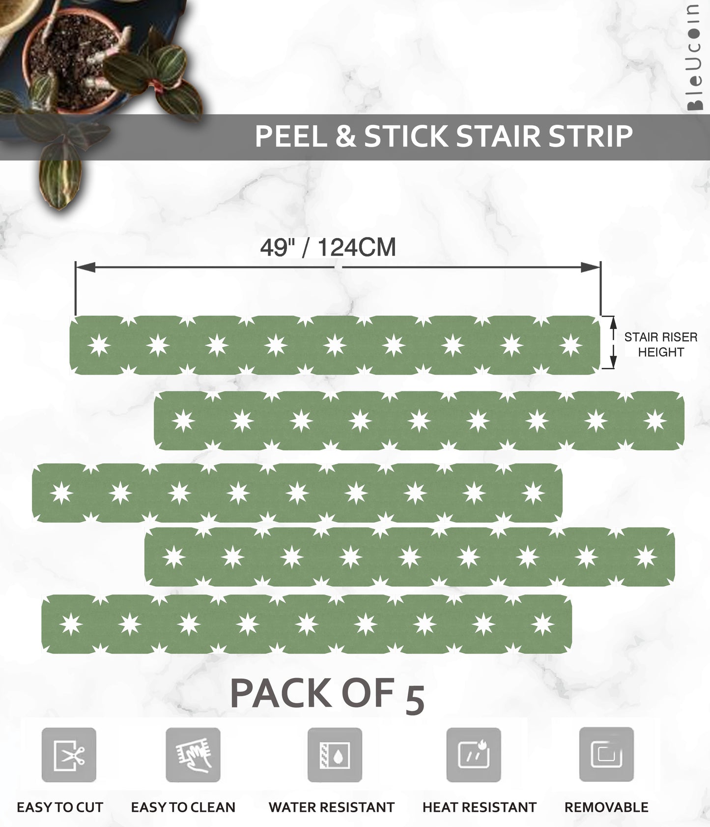 Derby Sage Stair Strips