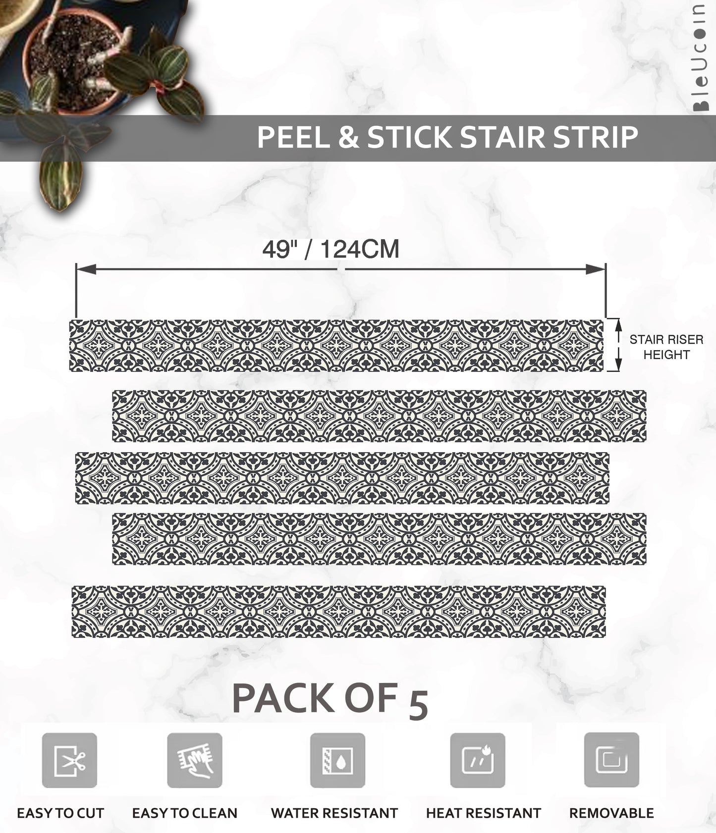 Loures Grey Peel and Stair Strips