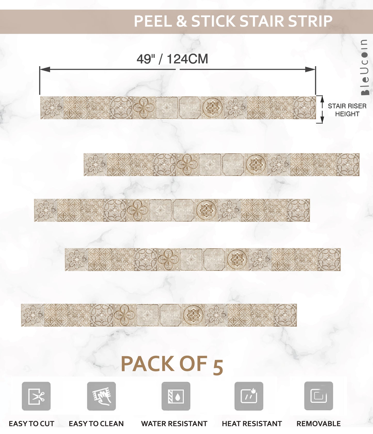 Egypt Peel & Stick Stair Strips