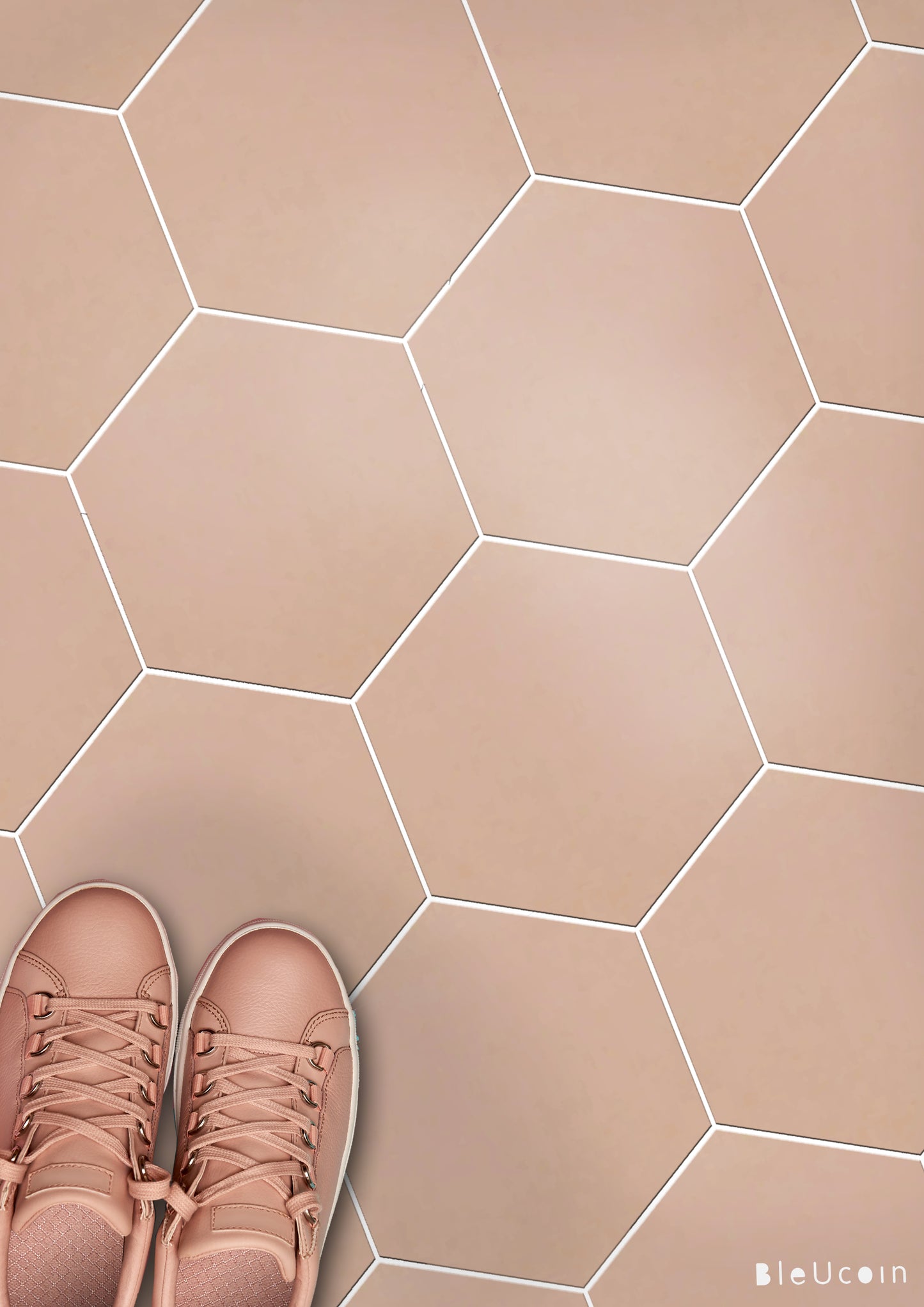 Blush Hexagon Peel & Stick Tile Decal