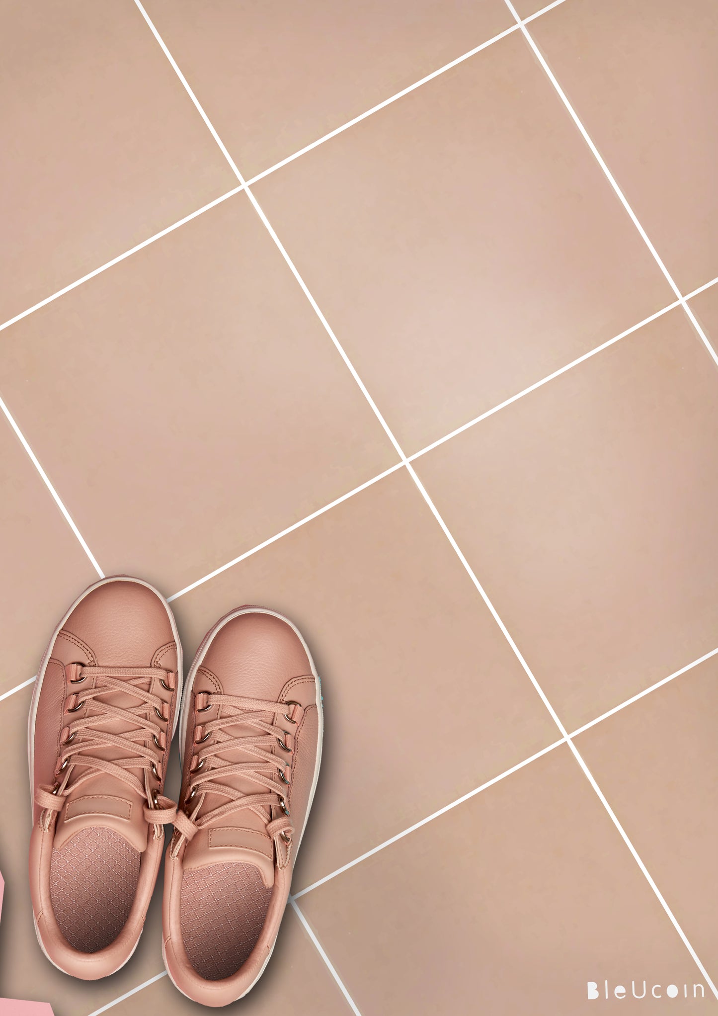 Blush Premium Peel and Stick Floor Tile Stickers | Removable, Renter friendly with Anti-Slip finish in sturdy 520 microns