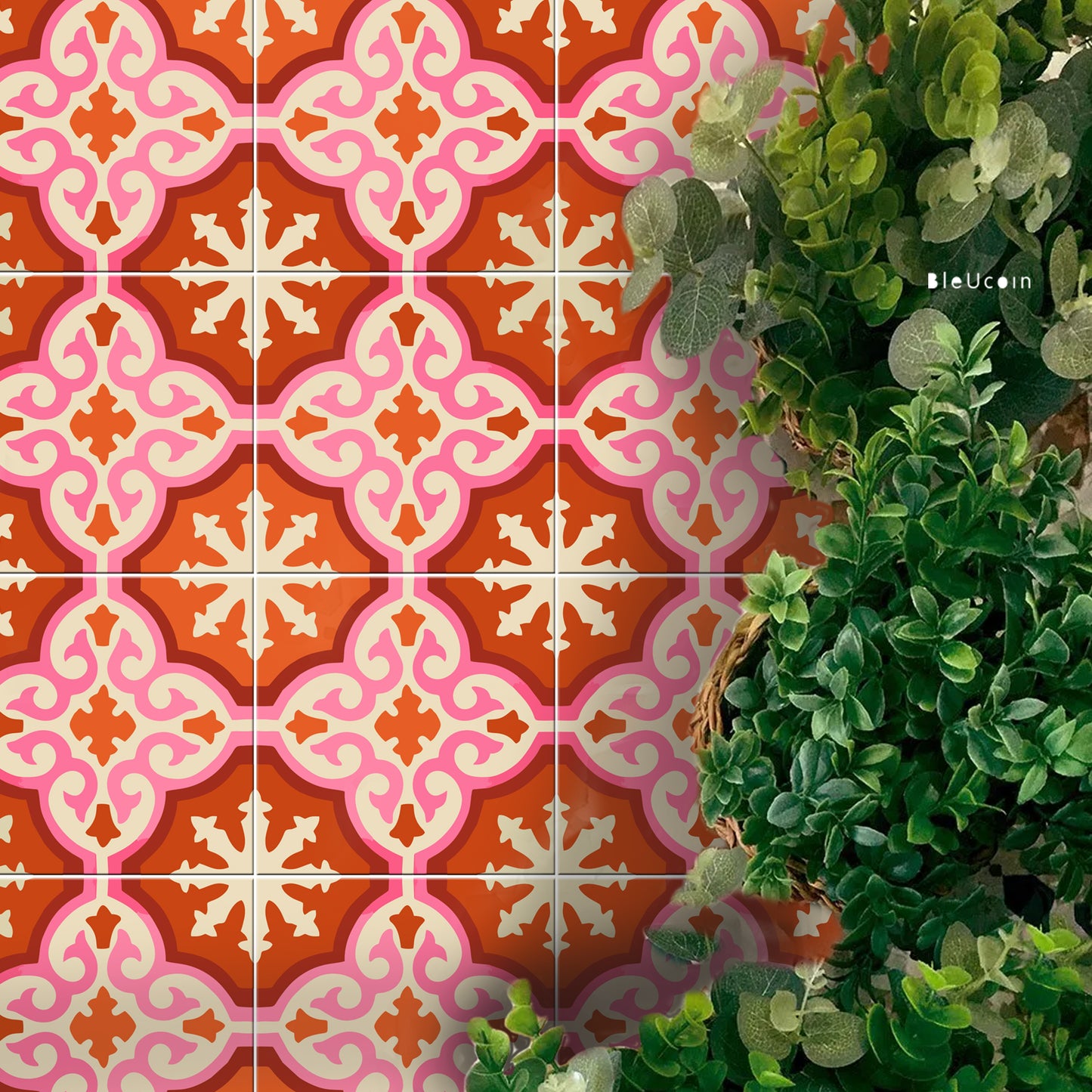 Burnt Orange Peel & Stick Tile
