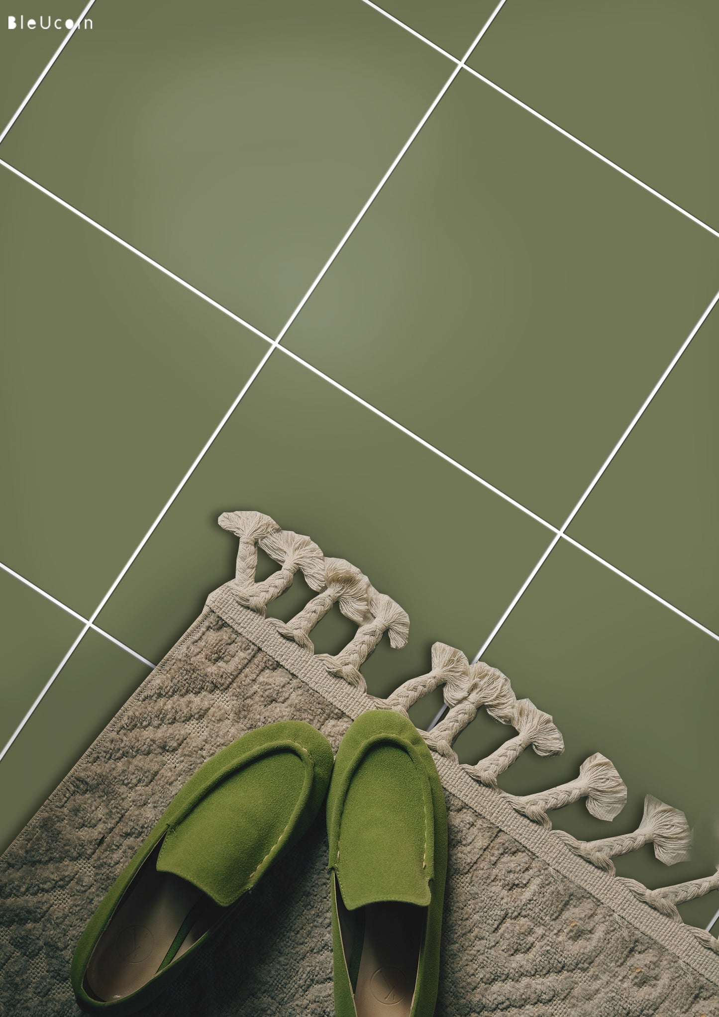 Clover Premium Peel and Stick Floor Tile Stickers | Removable, Renter friendly with Anti-Slip finish in sturdy 520 microns