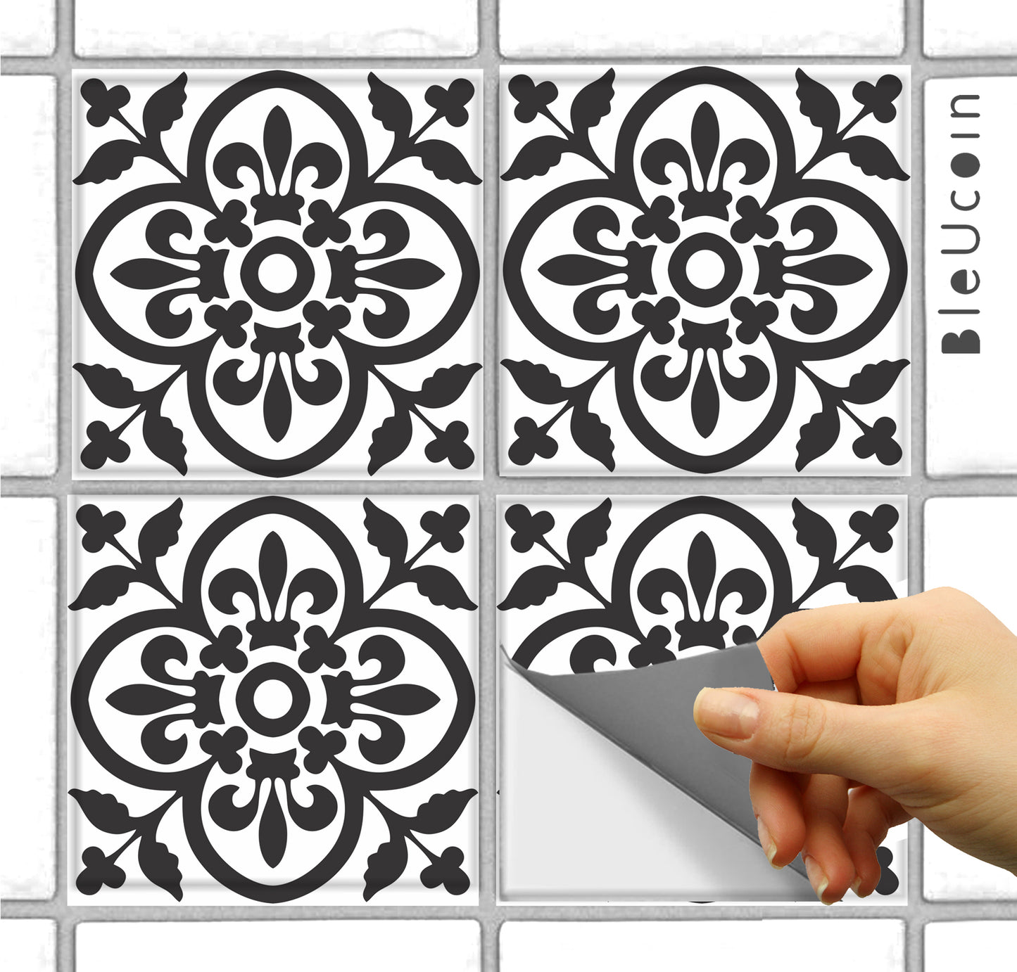 Berkane Premium Peel and Stick Floor Tile Stickers | Removable, Renter friendly with Anti-Slip finish in sturdy 520 microns