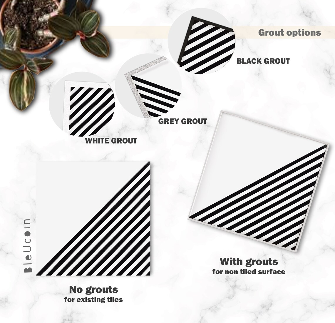 Manolo Premium Peel and Stick Floor Tile Stickers | Removable, Renter friendly with Anti-Slip finish in sturdy 520 microns