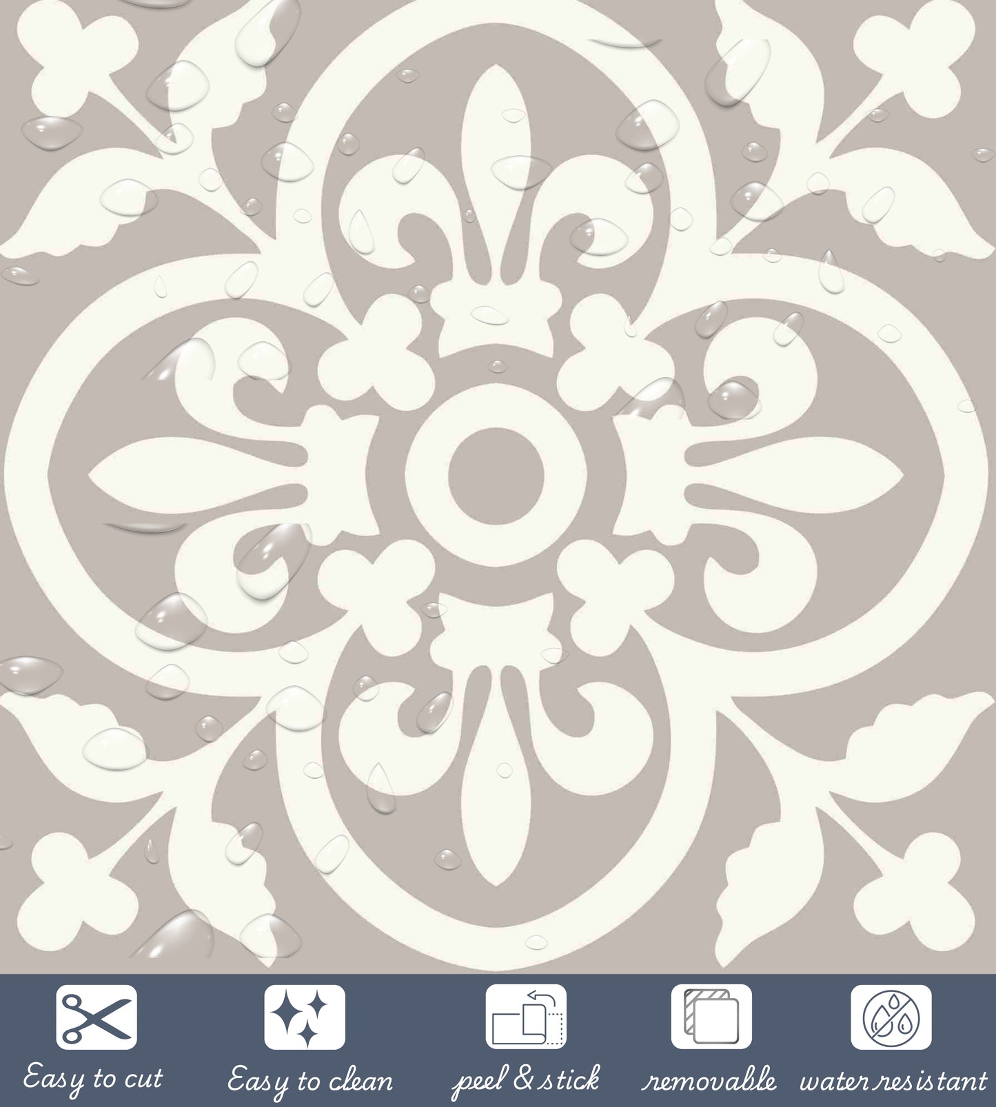 Encaustic Sandcastle Peel & Stick Tile