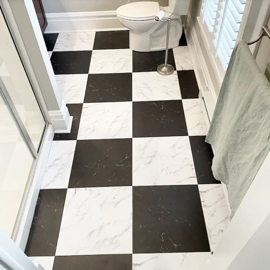 Checkerboard floor tile trend alert!