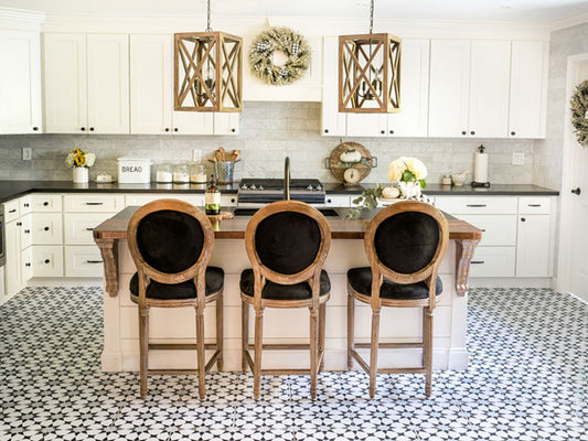 GET THE CEMENT TILE LOOK FOR LESS: PEEL & STICK VINYL STICKER FLOORING