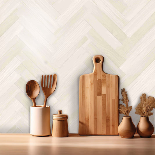 Wooden Herringbone Peel & Stick Tile