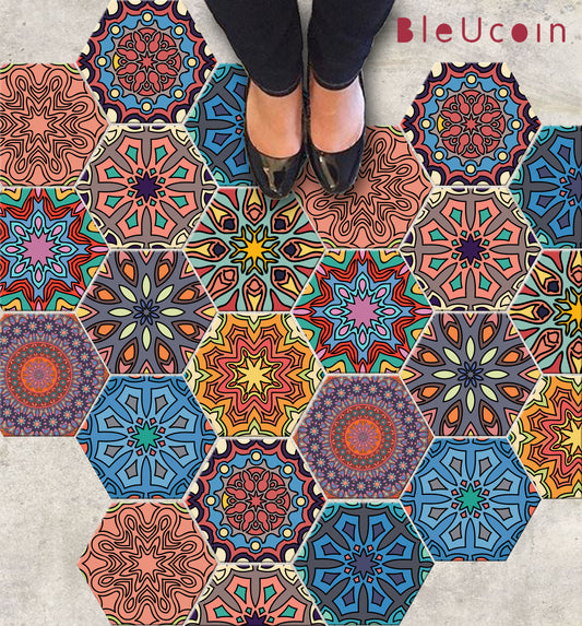 Mandala Hexagon Peel & Stick Tile