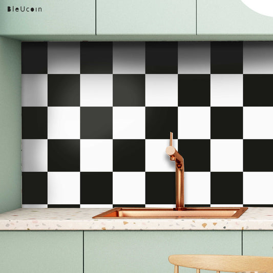 Black & White Checker Peel & Stick Tile