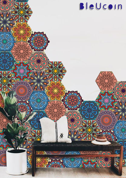 Mandala Hexagon Peel & Stick Tile