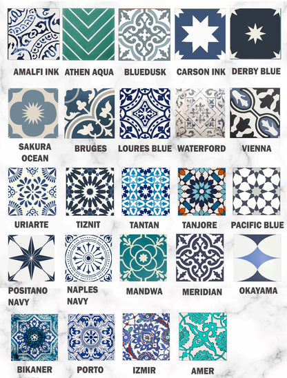 Sample Pack for Blue Design Peel & Stick Tile for Backsplash & Floor
