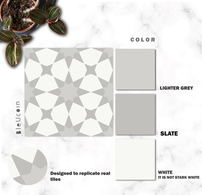 Pacific Grey Peel & Stick Tile Decal