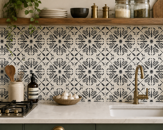 Scarab Rosette Peel & Stick Tile