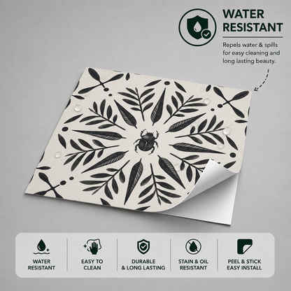 Scarab Rosette Peel & Stick Tile