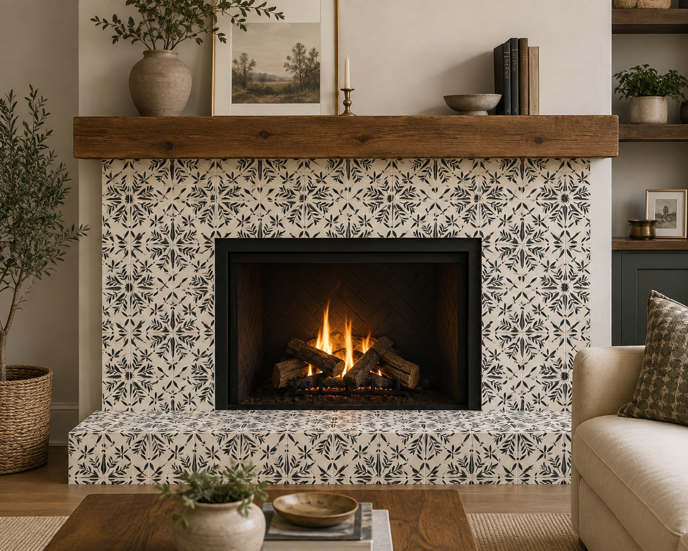 Scarab Rosette Peel & Stick Tile