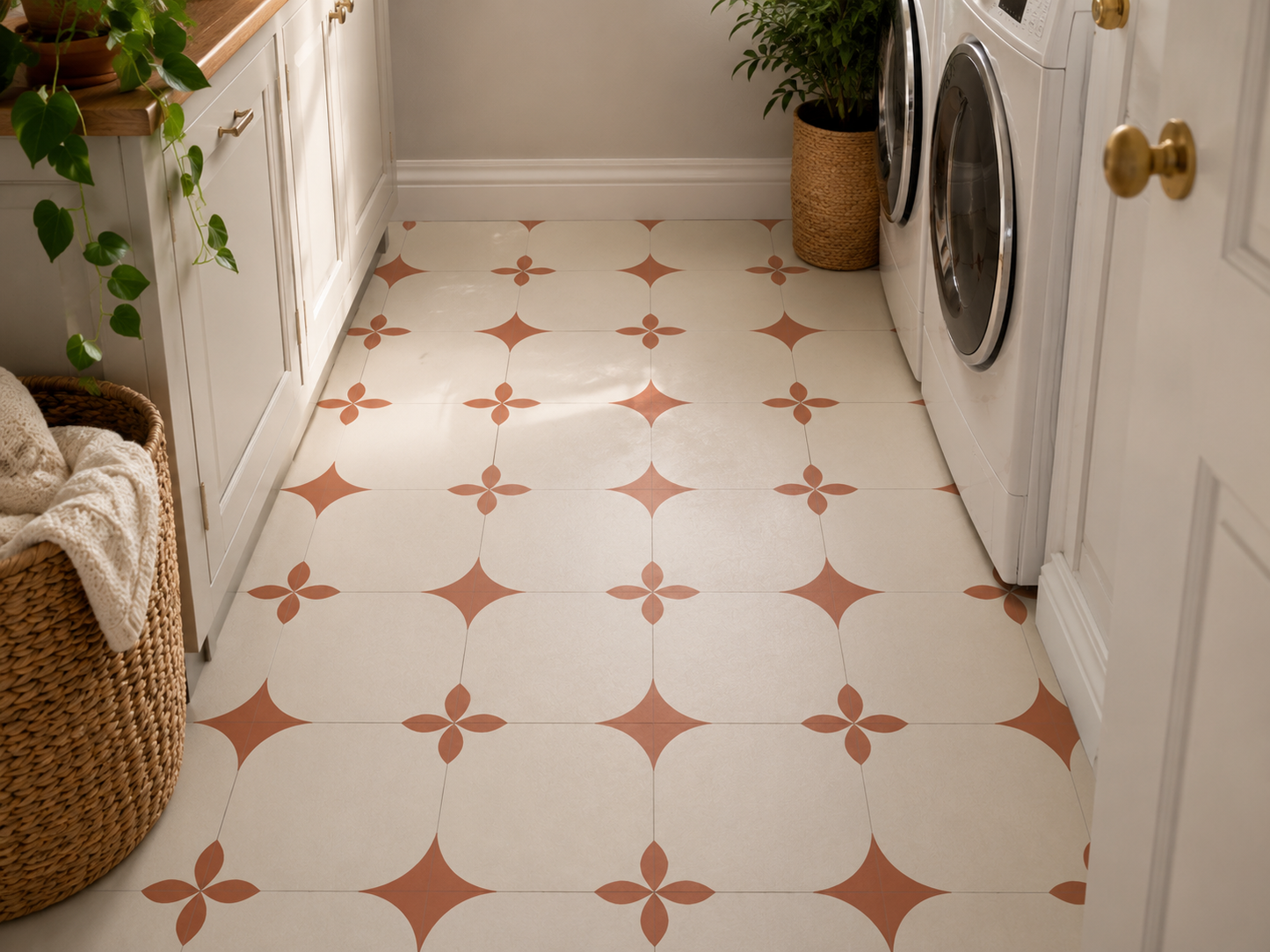 Marsala Peel and Stick Floor Decal