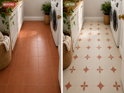 Marsala Peel and Stick Floor Decal