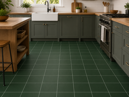 Moss Green Plain Peel & Stick Tile