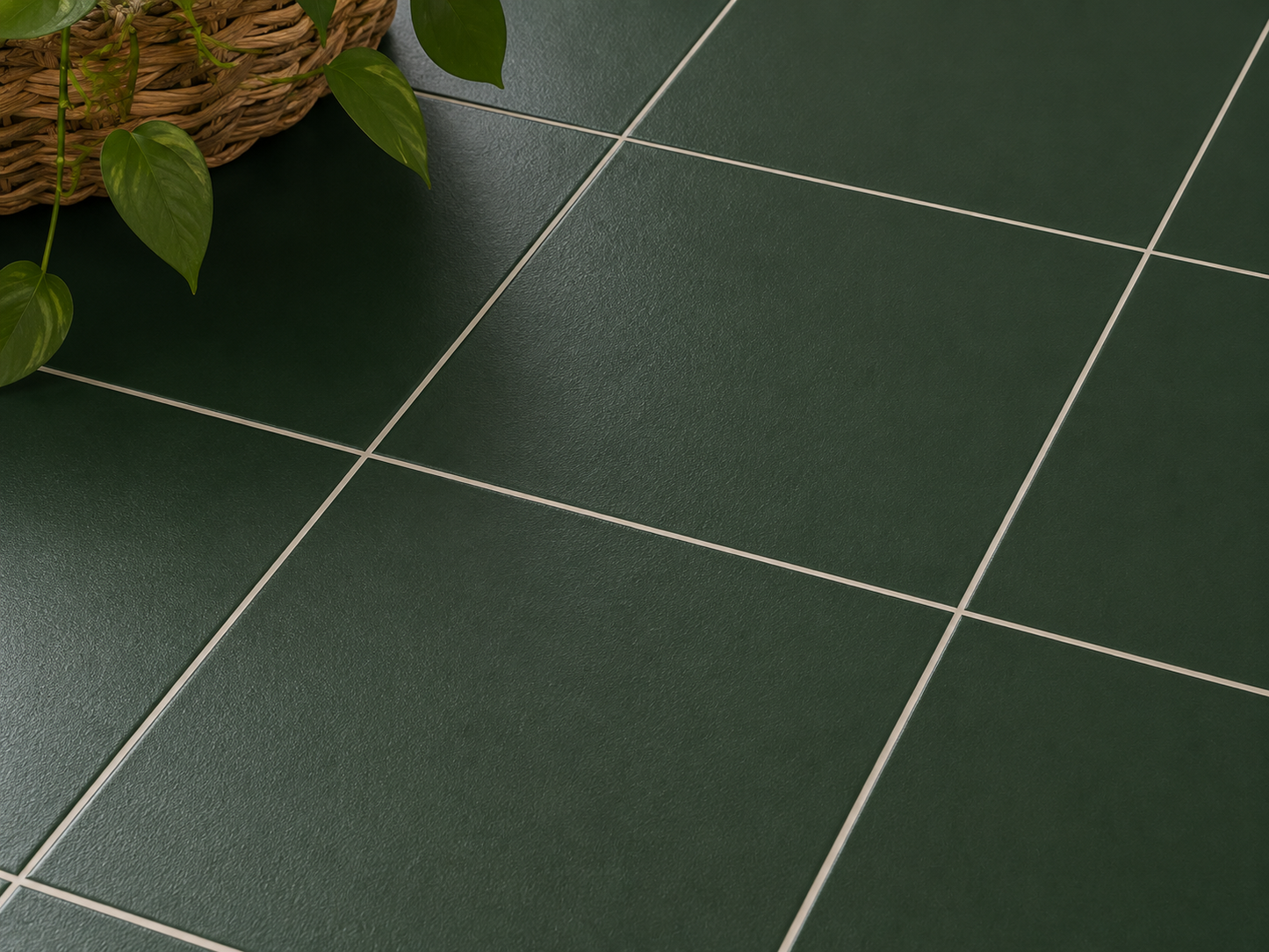 Moss Green Plain Peel & Stick Tile