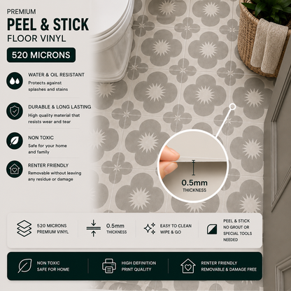Sakura Ash Peel and Stick Floor Decal