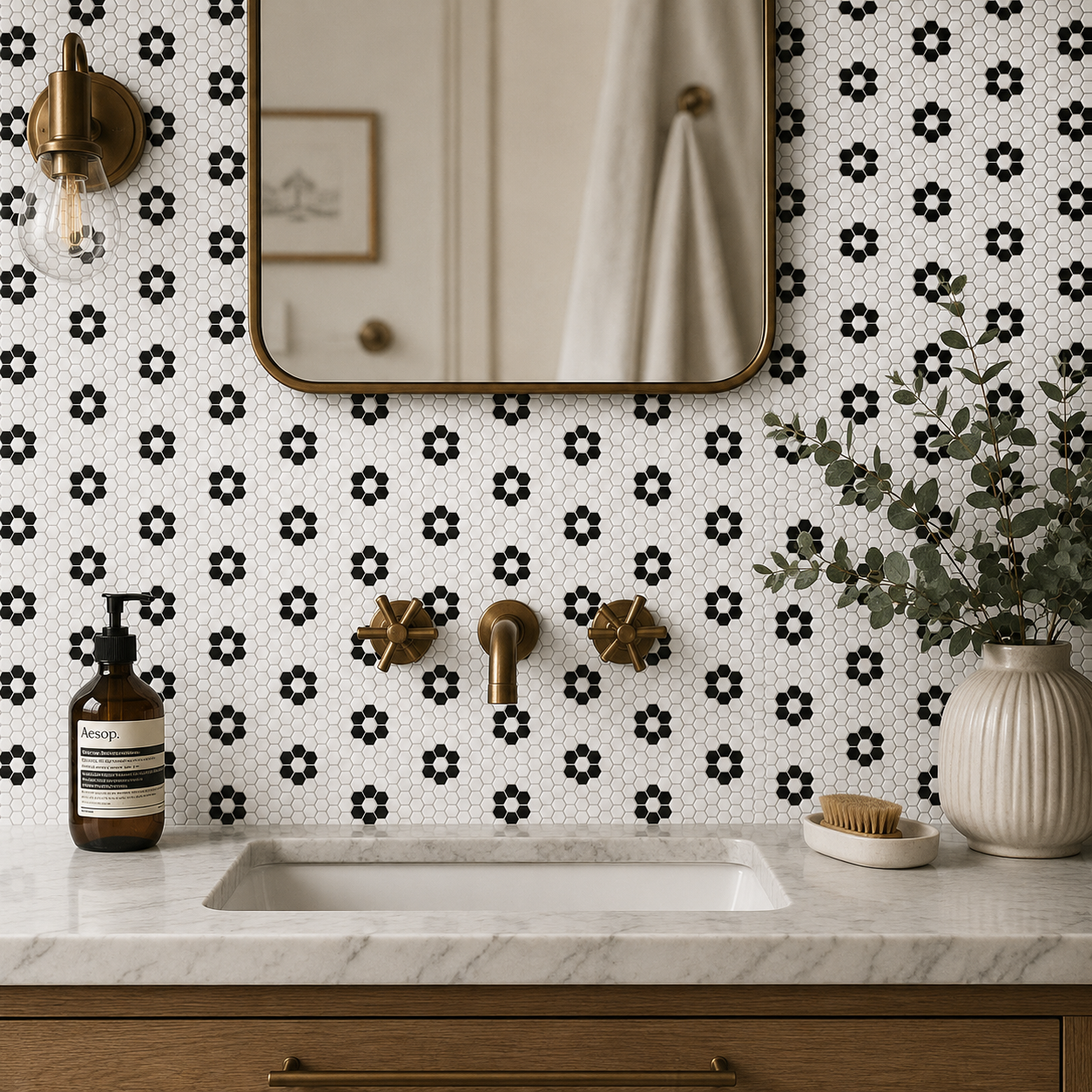 Helden Hexagon Peel & Stick Tile