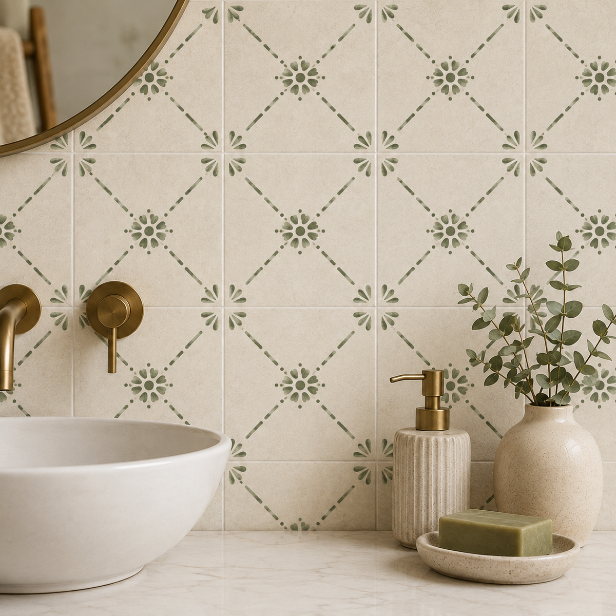 Nottingham Sage Peel & Stick Tile