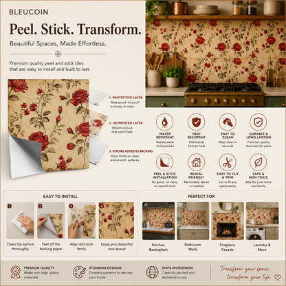 Victorian Rose Peel & Stick Tile