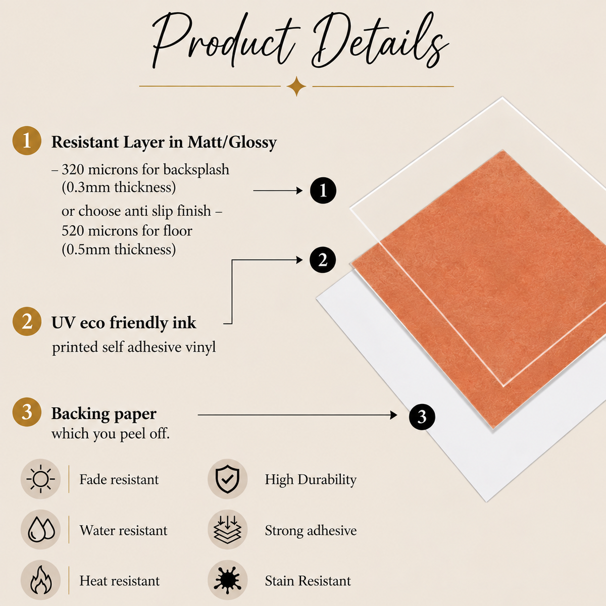Ginger & Off White Checker Peel & Stick Tile