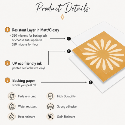 Pithora Ochre Peel and Stick Flooring