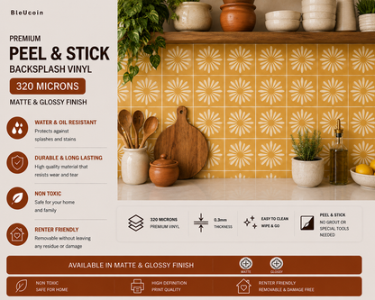 Pithora Ochre Peel & Stick Tile