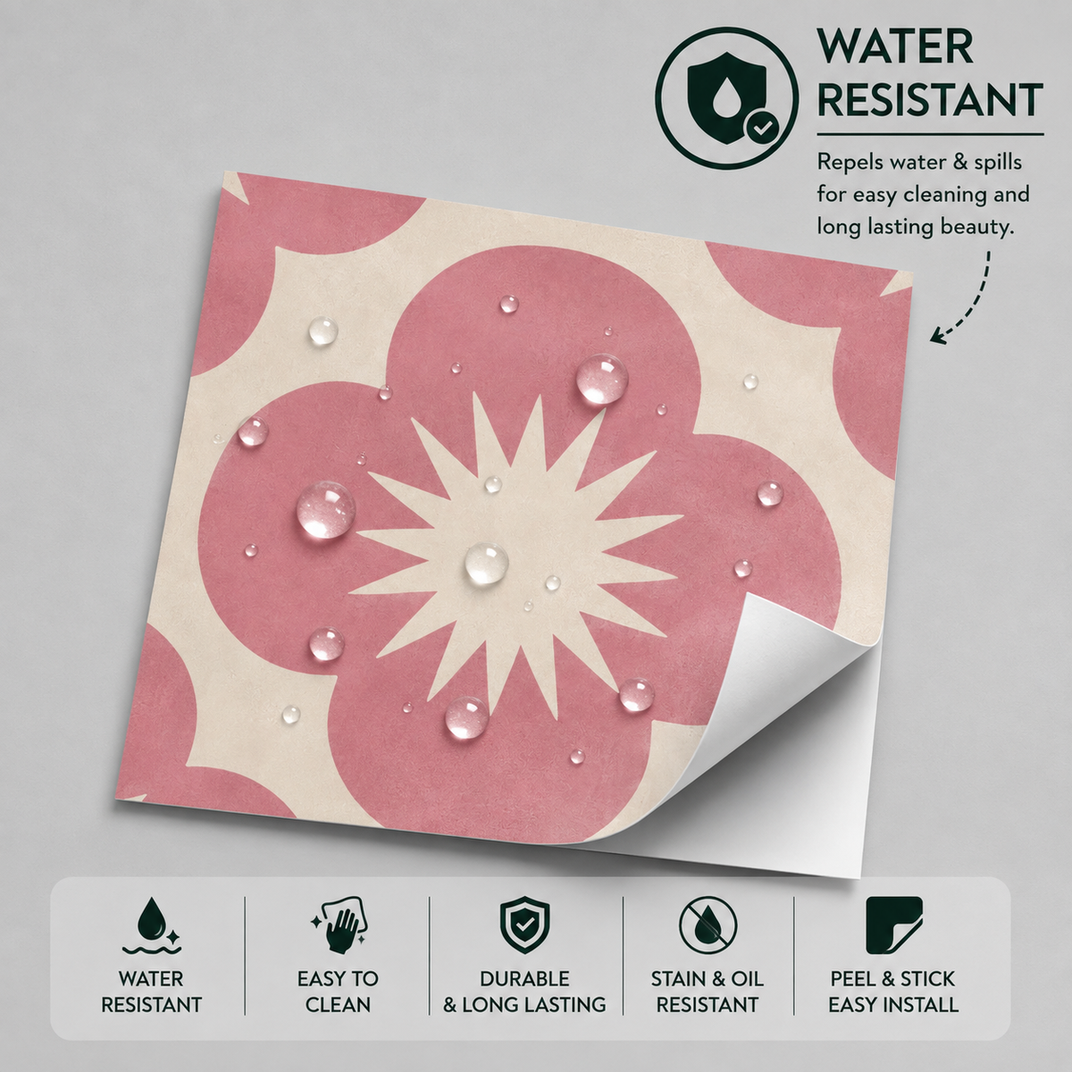 Sakura Rose Peel and Stick Floor Decal