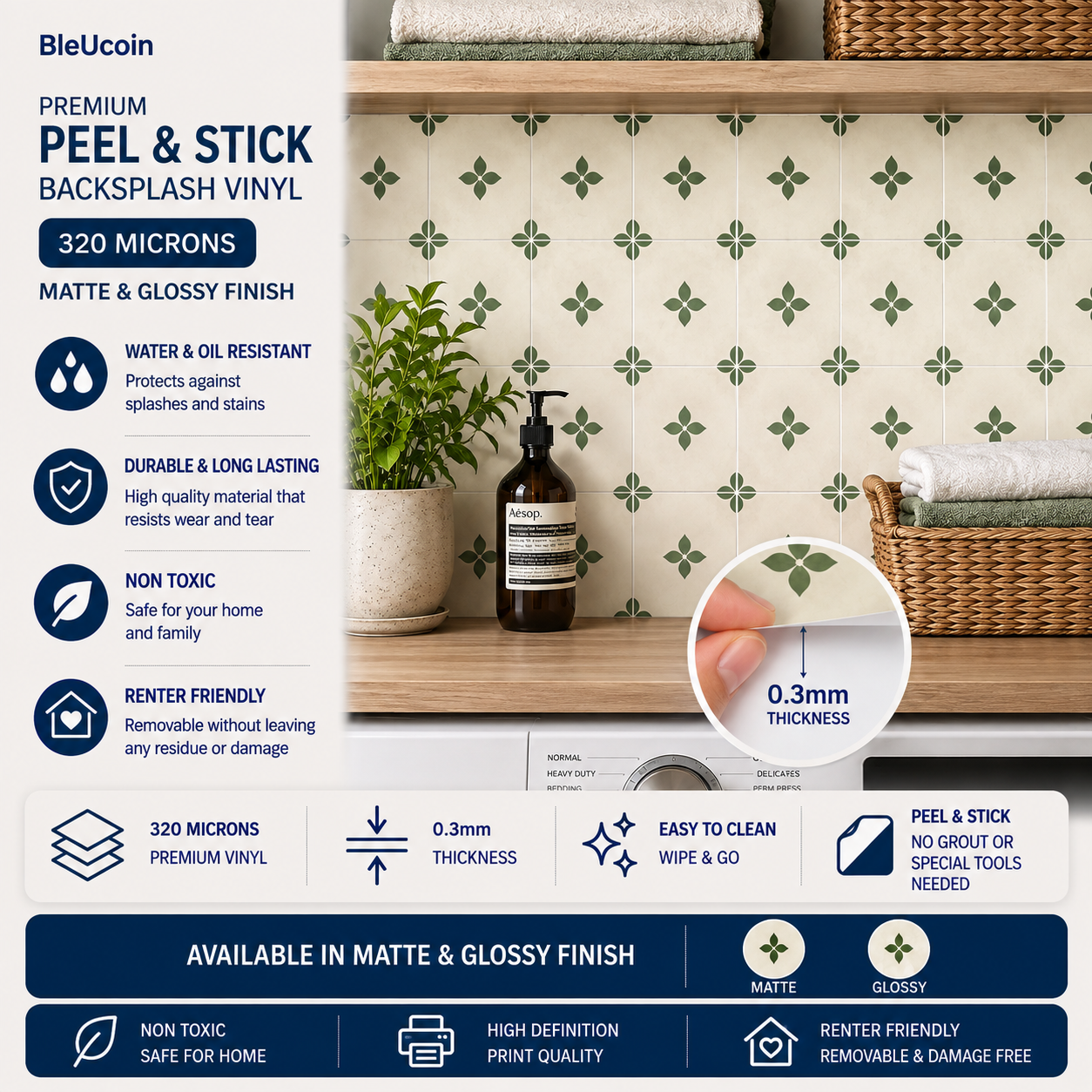 Pomona Sage Peel & Stick Tile