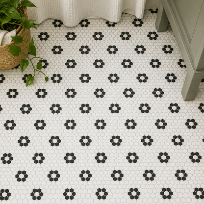 Helden Hexagon Peel and Stick Flooring