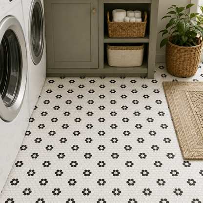Helden Hexagon Peel and Stick Flooring