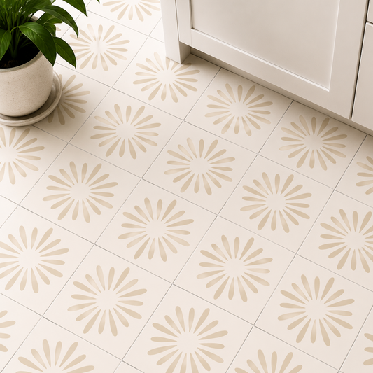 Pithora Beige Peel and Stick Flooring