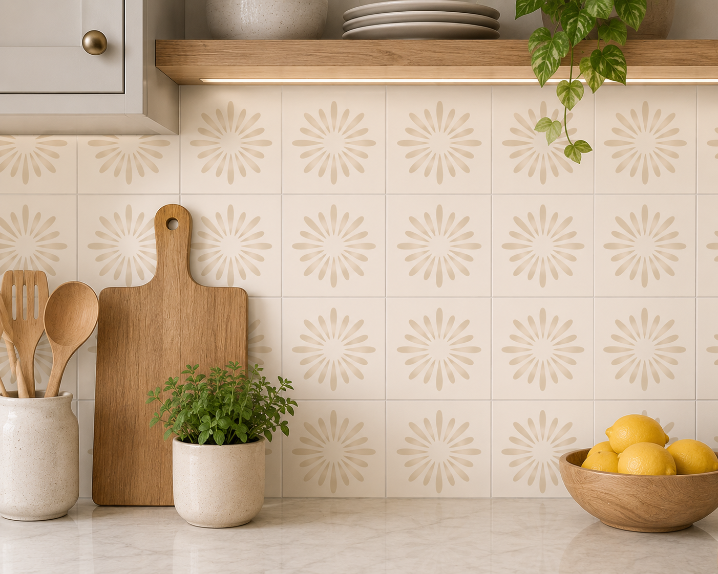 Pithora Beige Peel & Stick Tile