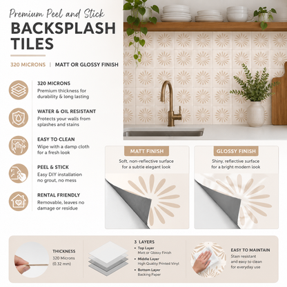 Pithora Beige Peel & Stick Tile