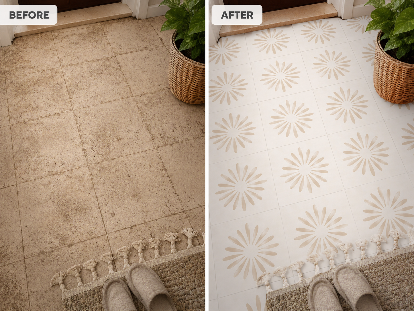 Pithora Beige Peel & Stick Tile