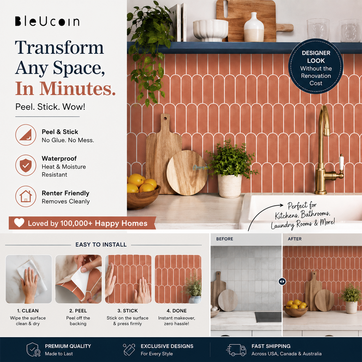 Scala Ginger Peel & Stick Tile