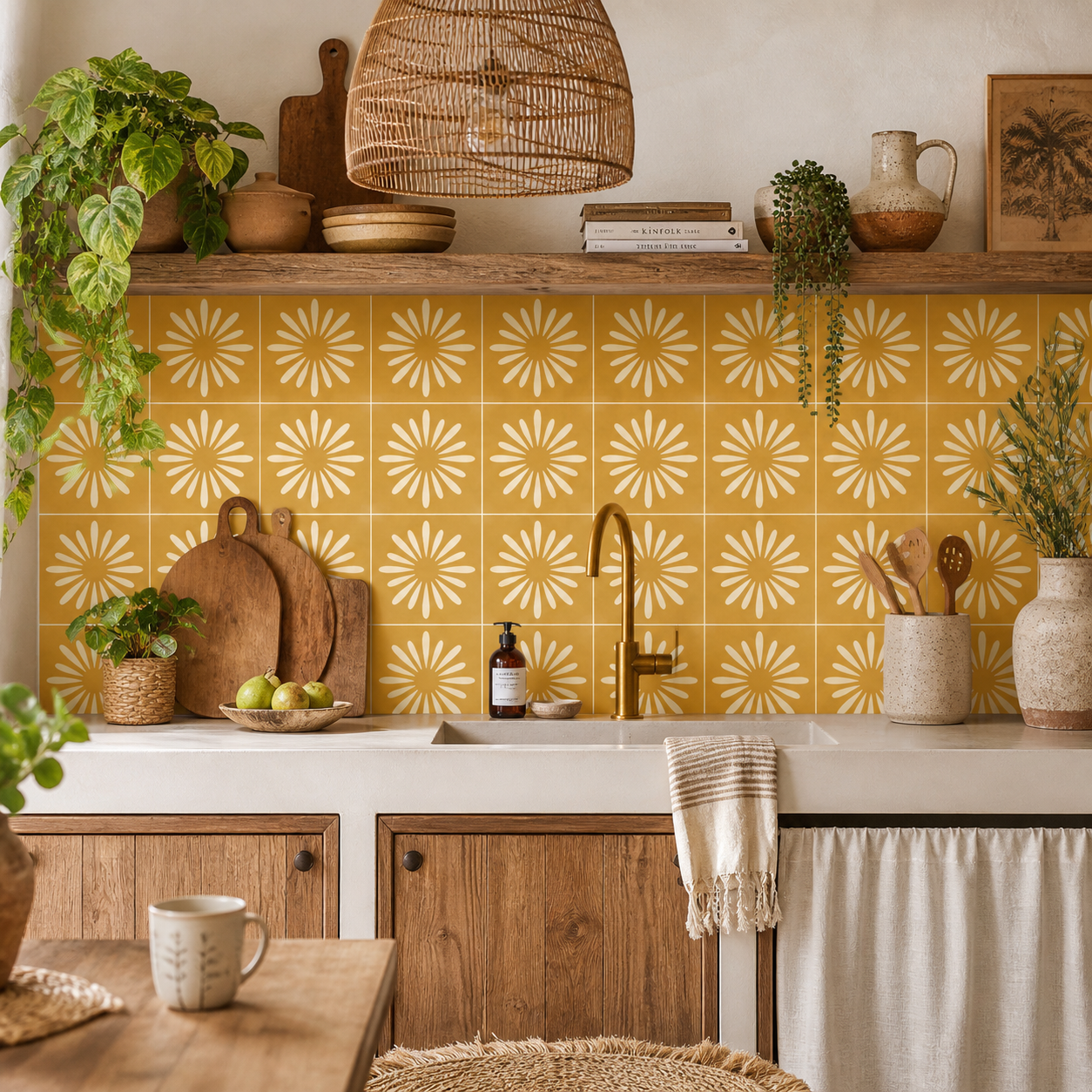 Pithora Ochre Peel & Stick Tile