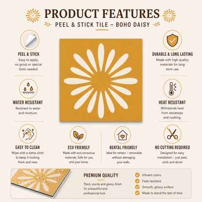 Pithora Ochre Peel & Stick Tile