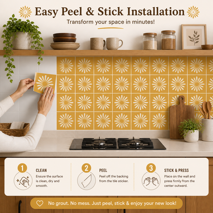 Pithora Ochre Peel & Stick Tile