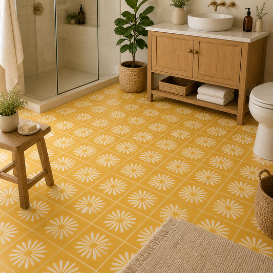 Pithora Ochre Peel and Stick Flooring