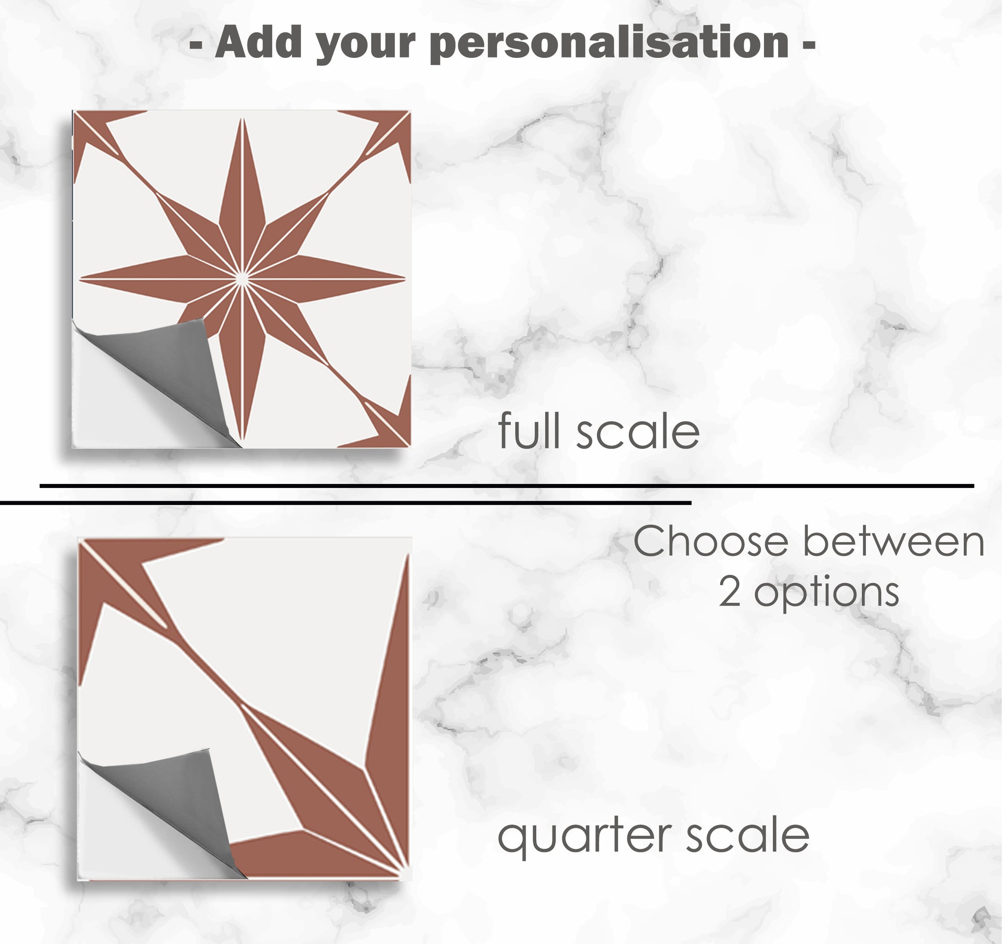 Positano Rust Premium Peel and Stick Floor Tile Stickers | Removable ...