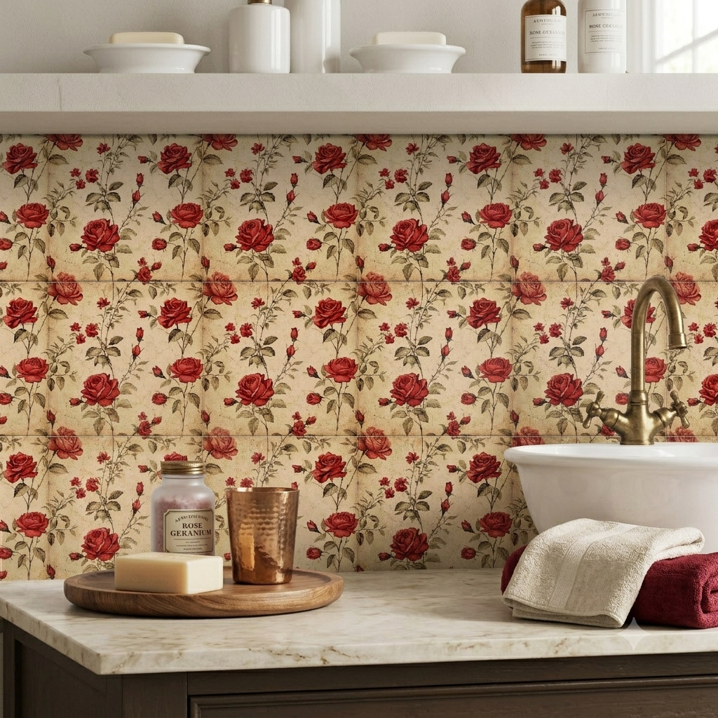 Victorian Rose Peel & Stick Tile