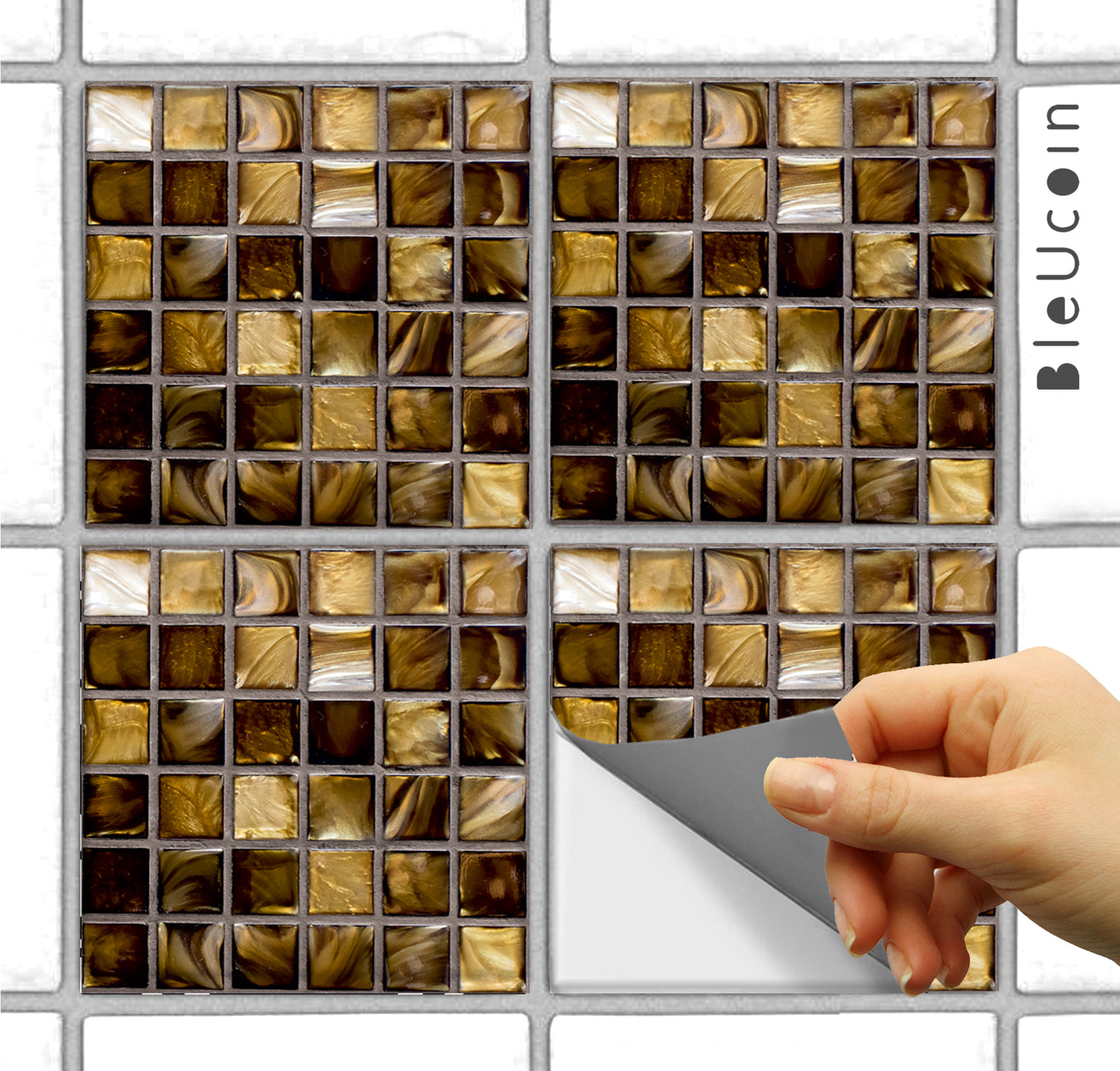 Gold Mosaic Peel & Stick Tile